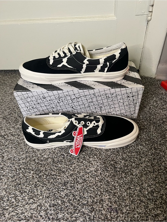 Vans Other - Vans Black & White Cow-Print Low Top Sneakers